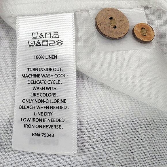 Sigrid Olsen Linen Blouse Size 2X - Picture 4 of 6